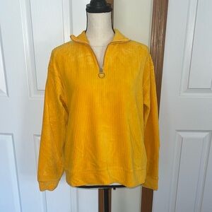 Forever 21 Yellow Velvet Sweatshirt